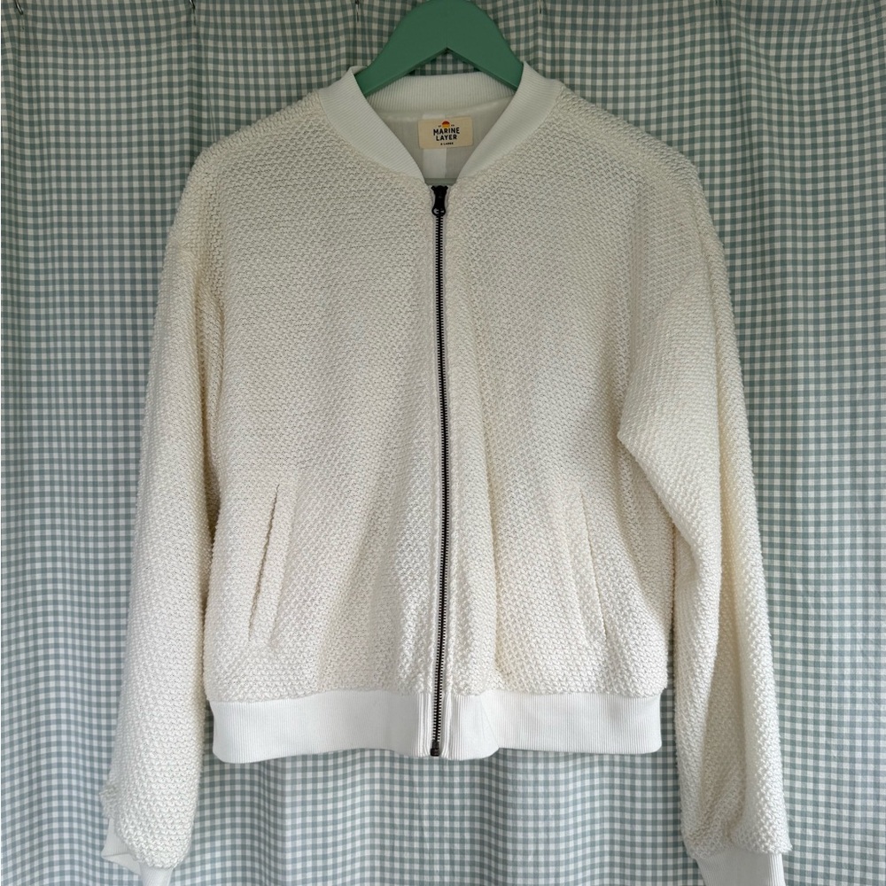 Marine Layer Cream Textured Jacket - image 1